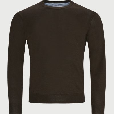 Lipan Merino knitted sweater Regular fit | Lipan Merino knitted sweater | Brown
